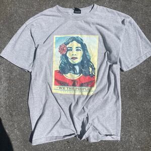 Obey “We The People” Graphic T-Shirt Grey Size L Shepard Fairey